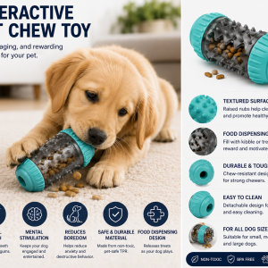 interactive pet chew toy for dogs – durable treat dispensing activity toy